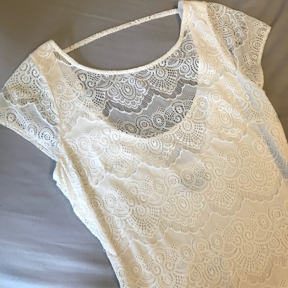 Bebe lace maxi dress